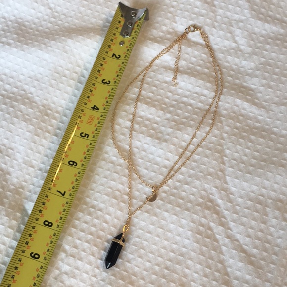 SOLD choker Double Moon Pendant Neckalce chain - Picture 7 of 8